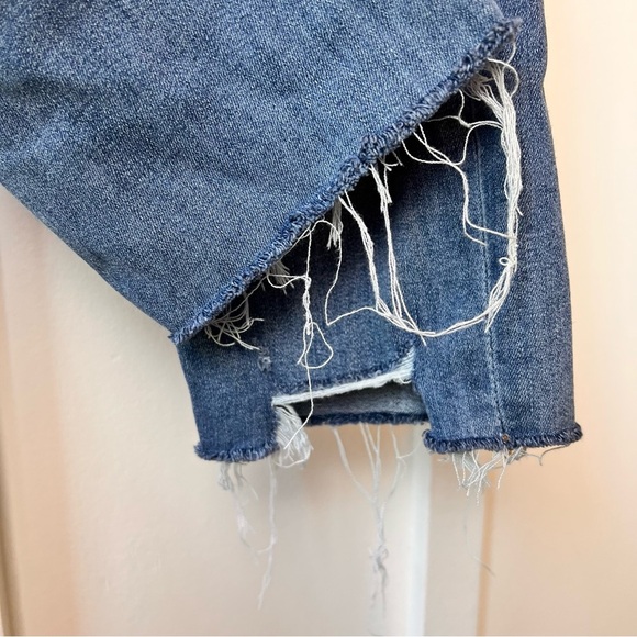 Express Mom Jean Women Size 0 Super High Rise Teen Junior Distressed Ankle Short - Picture 9 of 11